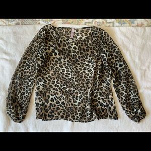 Sheer cheetah print top